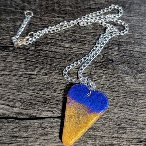 Handmade resin heart necklace